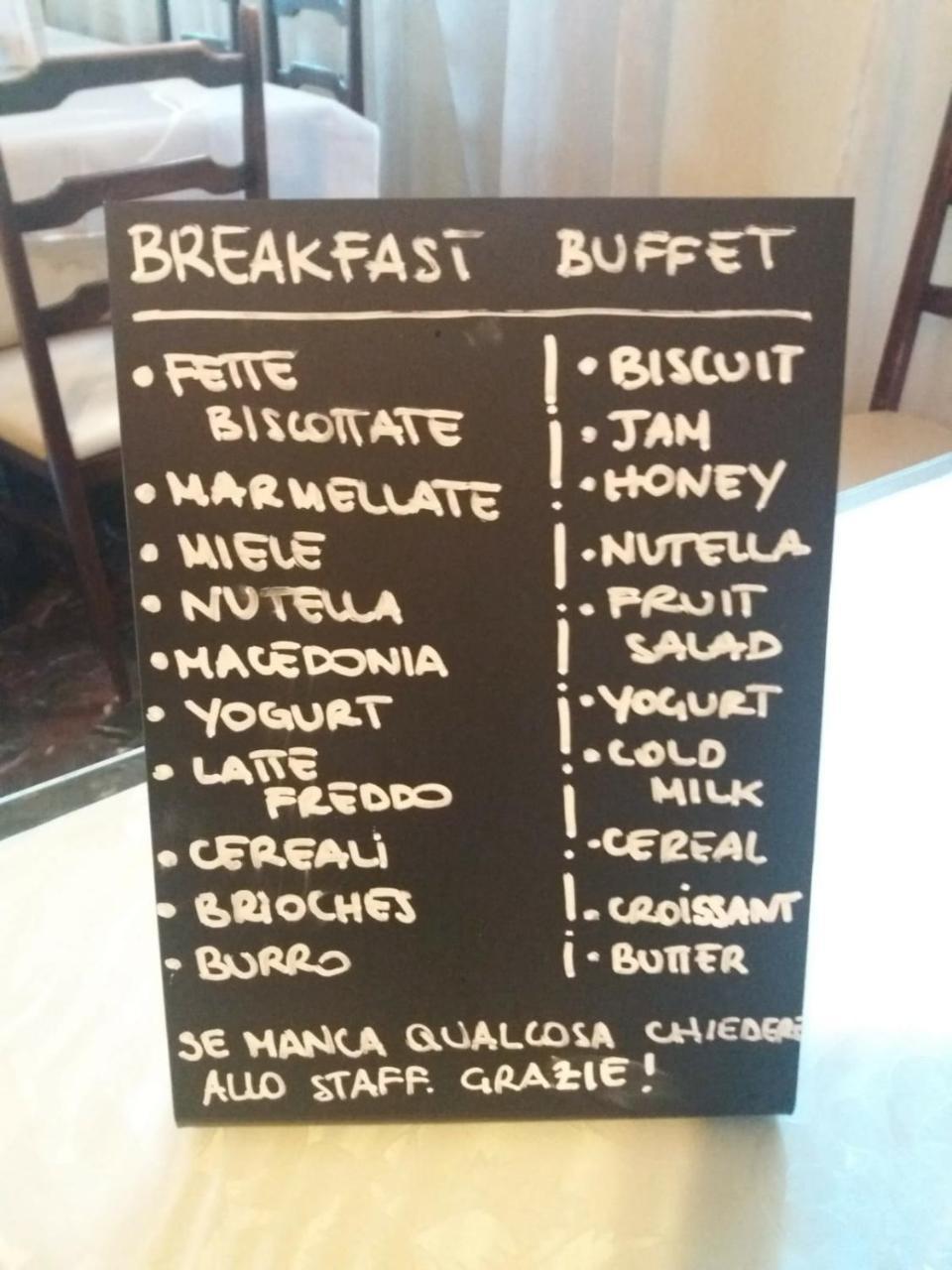 Columbus Urban Resort Φλωρεντία Εξωτερικό φωτογραφία Menu at a French bakery